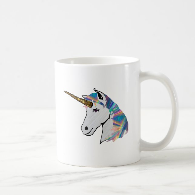holografisches Einhorn Kaffeetasse (Rechts)