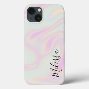Holografisches Elegant Iridescent Rainbow Name Case-Mate iPhone Hülle