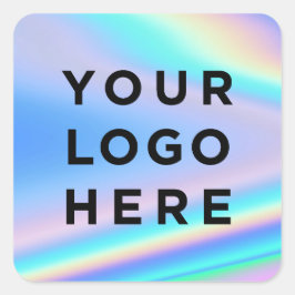 Holografisches Firmenlogo Quadratischer Aufkleber