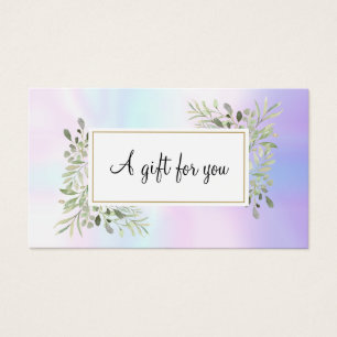 Holografisches Frühlingsblätter-Script-Geschenkgut