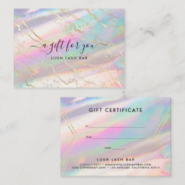 Holografisches Iridescent Opal Gem | Geschenkgutsc Visitenkarte