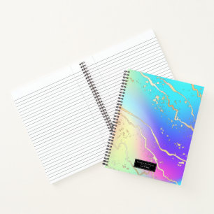Holografisches Iridescent Opal Gem   PERSONALISIER Notizbuch