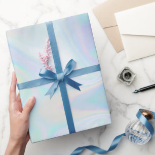 Holografisches Irisierendes Süßes Modernes Fest Geschenkpapier