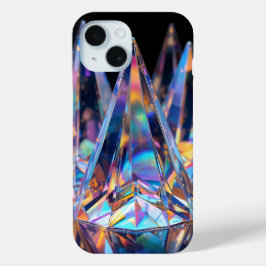 "Holografisches Kristallmuster iPhone 15 Hülle