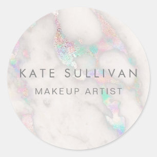 holografisches Marmordesign für Imitate Runder Aufkleber