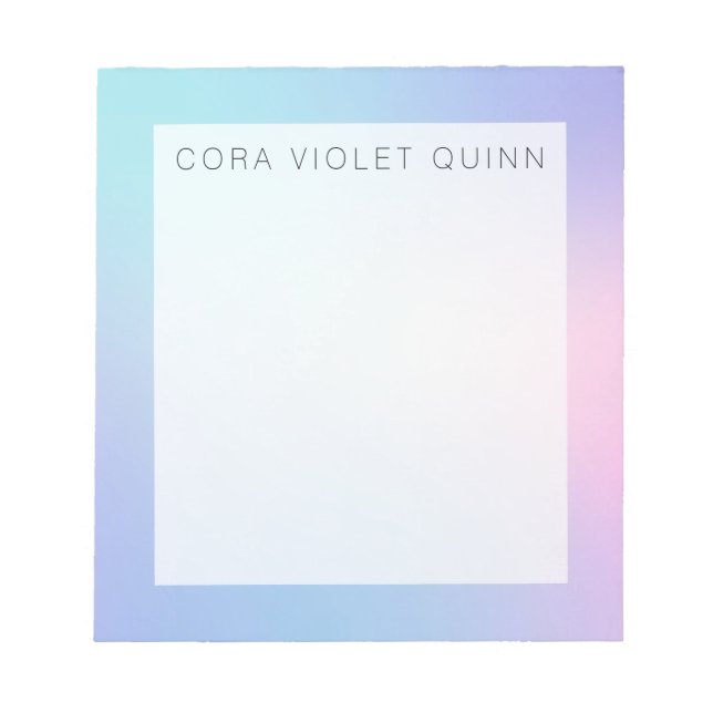 Holografisches Ombre Notizblock (Vorderseite)