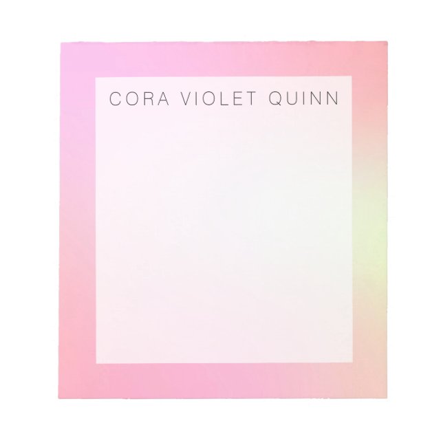 Holografisches Ombre Notizblock (Vorderseite)