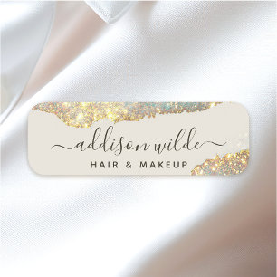 Holografisches Signatur-Script Modern Glam Glitter Namensschild