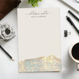 Holografisches Signatur-Script Modern Glam Glitter Post-it Klebezettel
