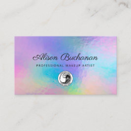 Holografisches Skript Moderner Geschäftsinhaber Visitenkarte