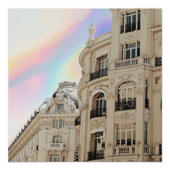 Holografisches Stadtbild Poster (Vorderseite)