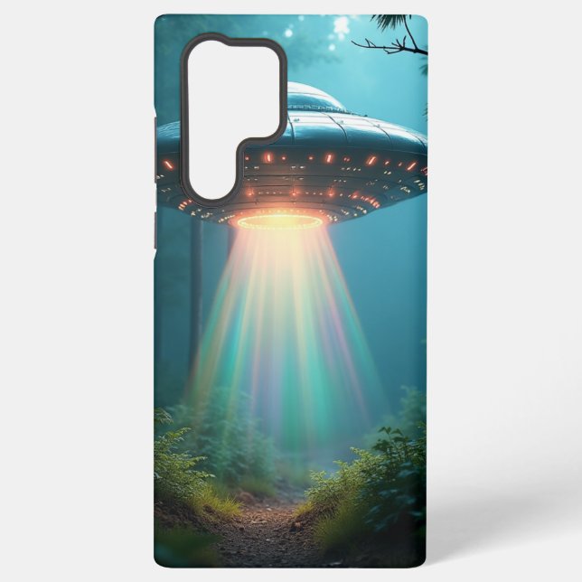 Holografisches UFO Samsung Case - Forest Light Bea Galaxy Hülle (Rückseite)