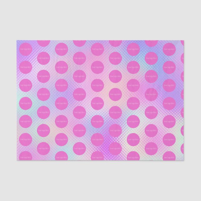 Holografisches Werbelogo für Unternehmen Seidenpapier (Vorderseite)