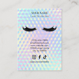 Holografisches-Wimpern-Klienten-Formular Visitenkarte