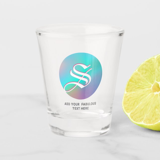 Holografisches Wonderland | Benutzerdefiniertes Mo Schnapsglas (Vorderseite)