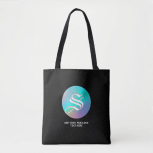 Holografisches Wonderland Monogramm und Name Sch