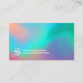 Holografisches Wonderland | Monogramm-Visitenkarte Visitenkarte