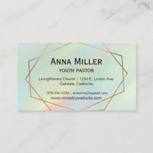Hologram Pear Modern Youth Ministry Business Card Visitenkarte