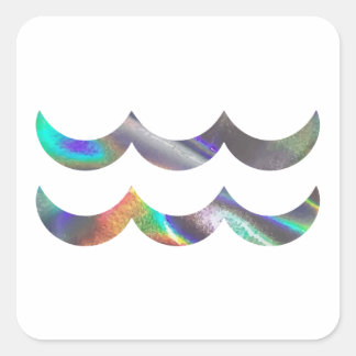 Hologramm Aquarius Quadratischer Aufkleber