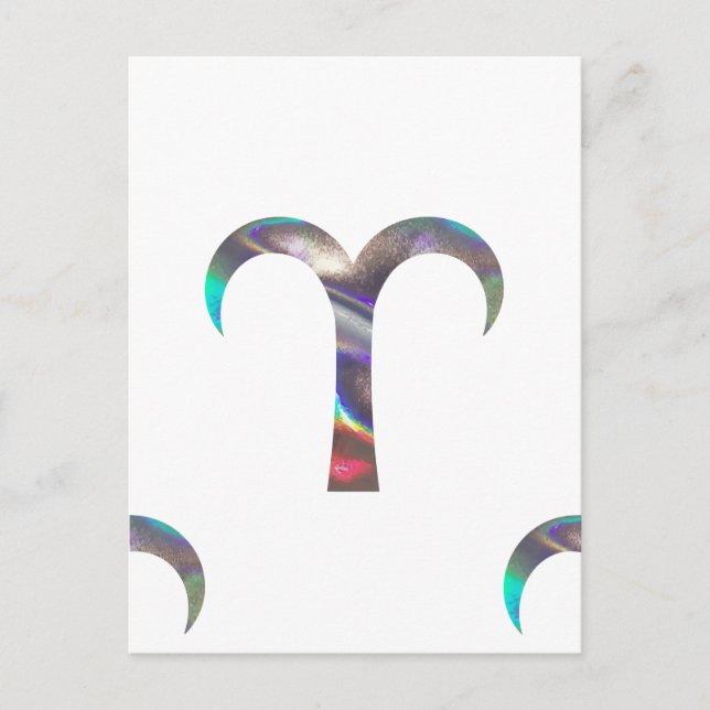 Hologramm Aries Postkarte (Vorderseite)