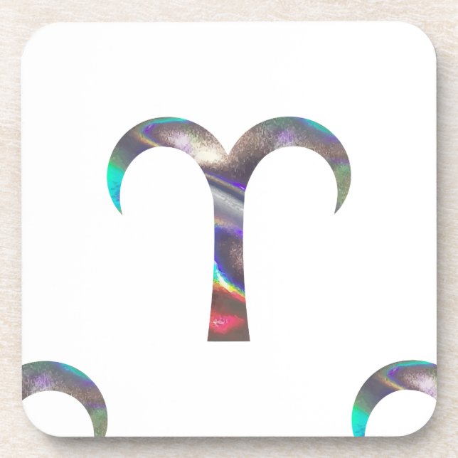 Hologramm Aries Untersetzer (Vorderseite)