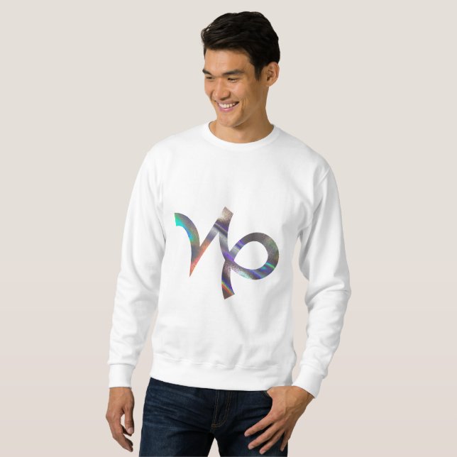 Hologramm Capricorn mens Sweatshirt (Vorne ganz)