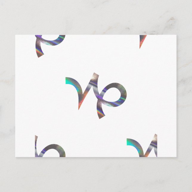 Hologramm Capricorn Postkarte (Vorderseite)