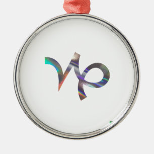 Hologramm Capricorn Silbernes Ornament