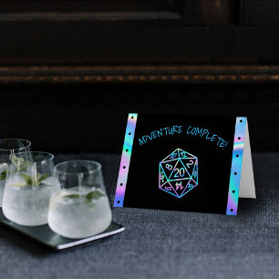Hologramm D20 Adventure Complete   PnP Tabletop Dankeskarte