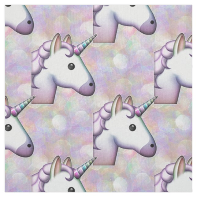 Hologramm-Einhorn-Emoji-Stoff Stoff (Muster)