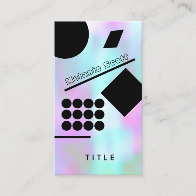 Hologramm für moderne geometrische Formen Visitenkarte (Vorderseite)