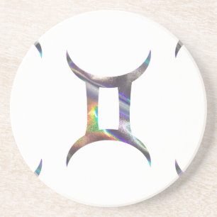 Hologramm Gemini Getränkeuntersetzer