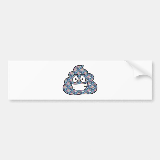 Hologramm kackend Emoji Autoaufkleber (Vorne)