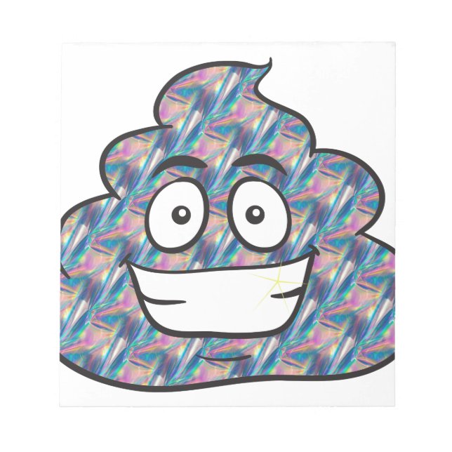 Hologramm kackend Emoji Notizblock (Vorderseite)
