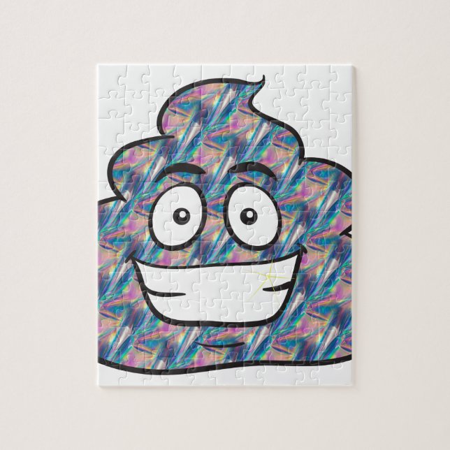 Hologramm kackend Emoji Puzzle (Vertikal)