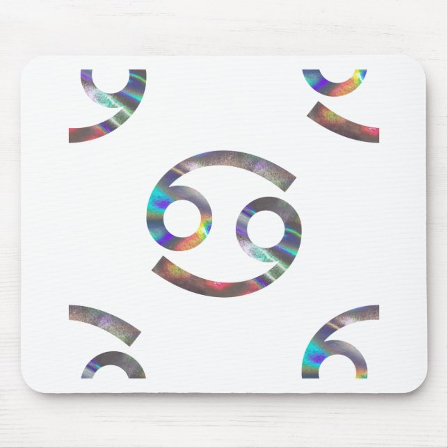 Hologramm Krebs Mousepad (Vorne)