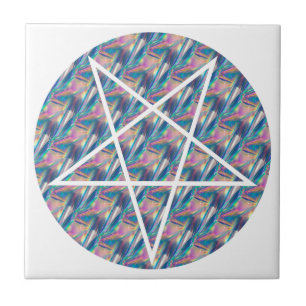 Hologramm-Pentagramm Fliese