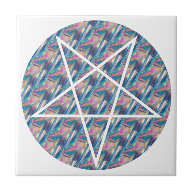 Hologramm-Pentagramm Fliese (Vorderseite)
