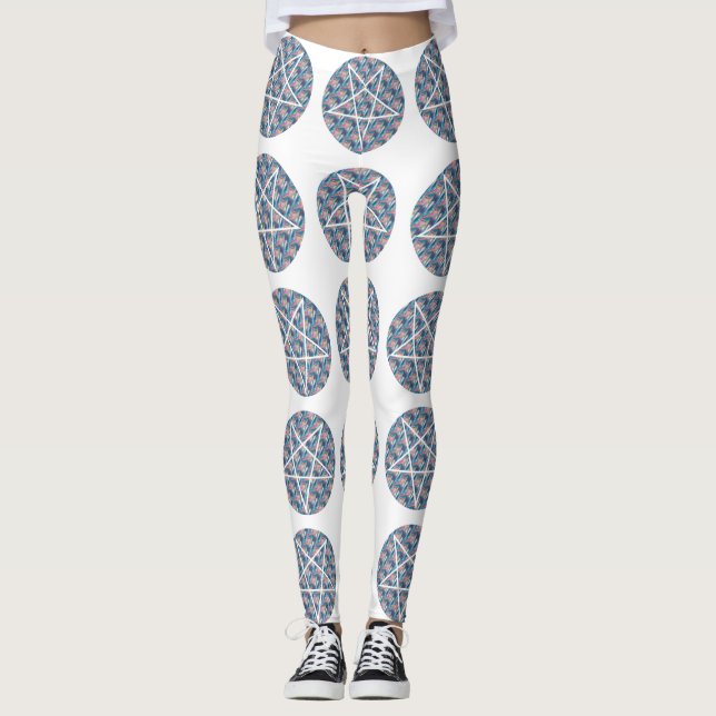Hologramm Pentagramm Leggings (Vorderseite)