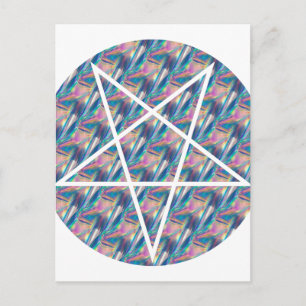 Hologramm-Pentagramm Postkarte