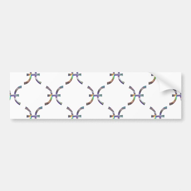 Hologramm Pisces Autoaufkleber (Vorne)