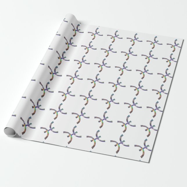 Hologramm Pisces Geschenkpapier (Ungerollt)