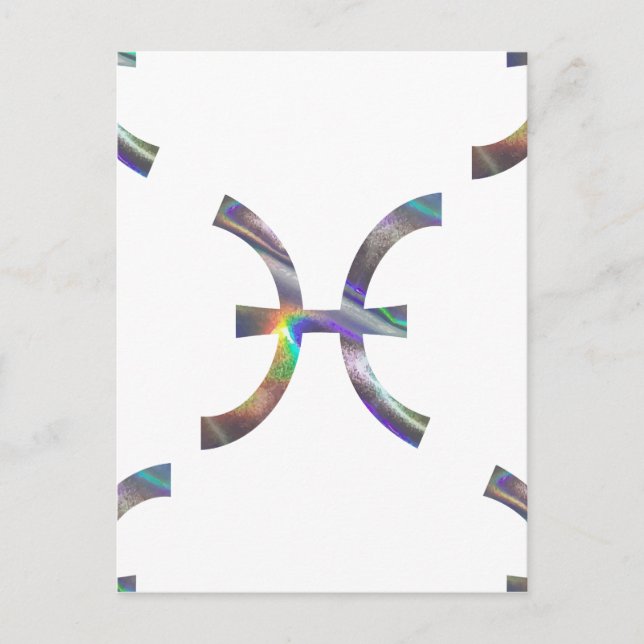 Hologramm Pisces Postkarte (Vorderseite)