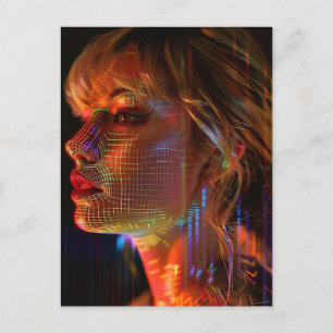 Hologramm Pop Postkarte