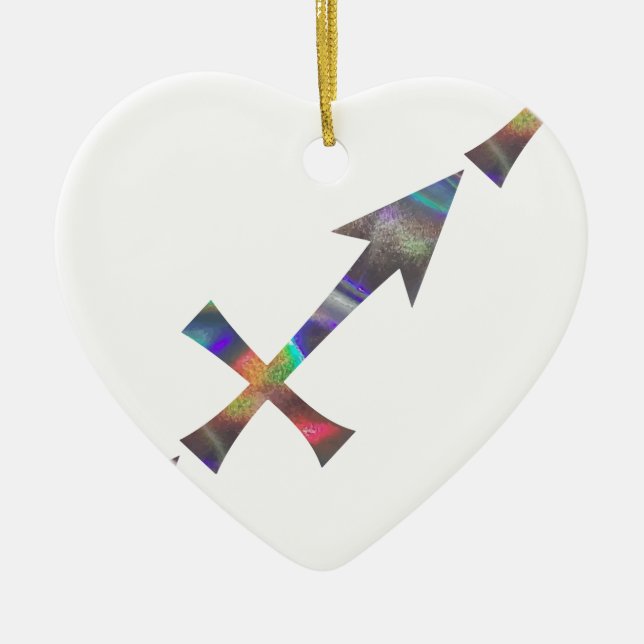 Hologramm Sagittarius Keramik Ornament (Vorne)