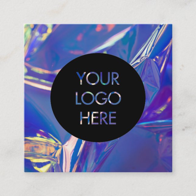 Hologramm-Sozialmedium-Visitenkarte Quadratische Visitenkarte (Vorderseite)