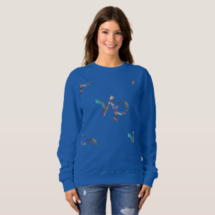Hologramm Steinbock Damen Sweatshirt