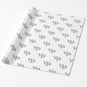 Hologramm Steinbock Geschenkpapier