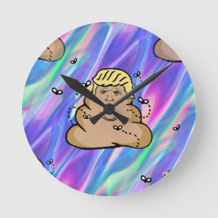 Hologramm-Trumpf Runde Wanduhr