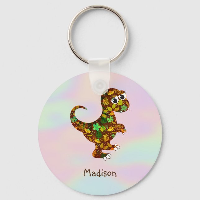 Hologramm und Dinosaurier Schlüsselanhänger (Vorderseite)